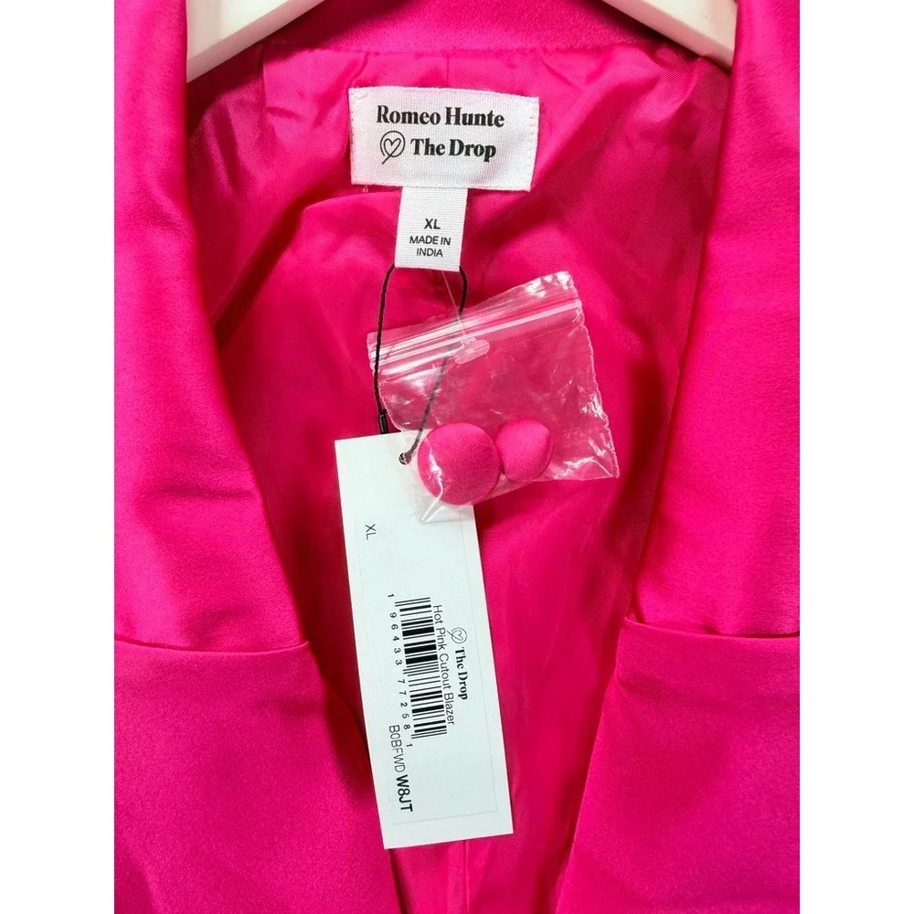 NEW Romeo Hunte x The Drop Hot Pink Cutout Blazer Dress Size XL